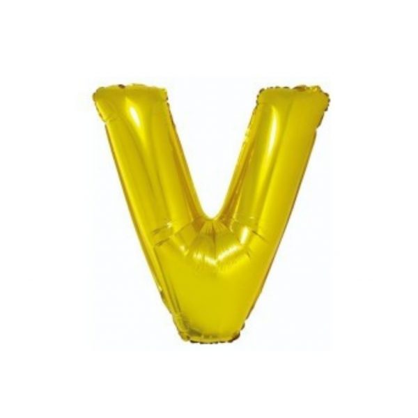 Buchstabe V Gold 35cm