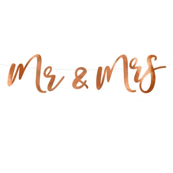 Banner Mr & Mrs rosegold