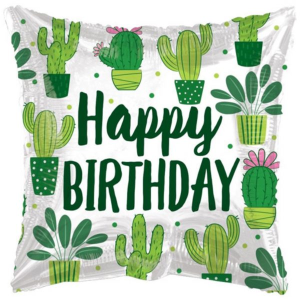 Eco Line Happy Birthday Kaktus Kissen