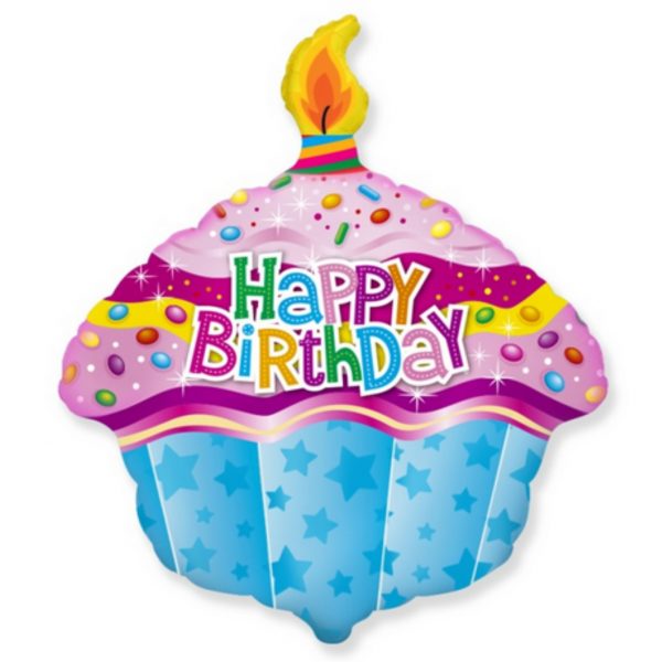 Happy Birthday Muffin Rosa/Blau EU