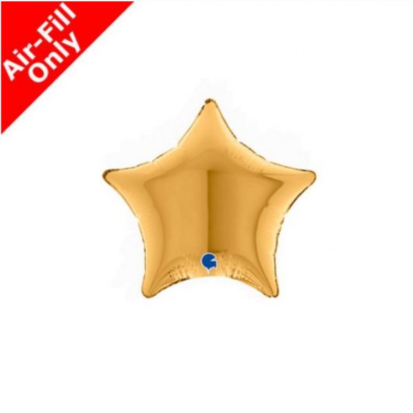 Micro Stern mit Luft 10cm Gold