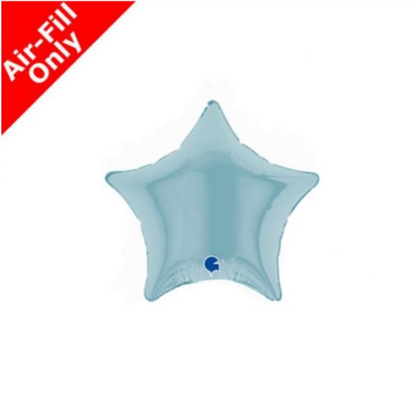 Micro Stern mit Luft 10cm hellblau