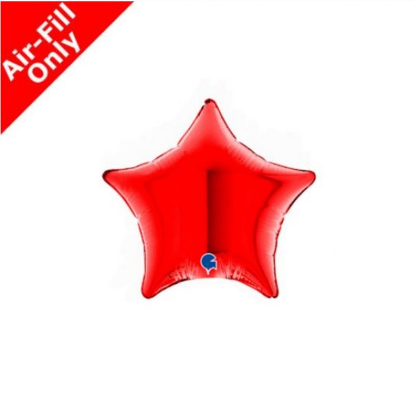 Micro Stern mit Luft 10cm rot