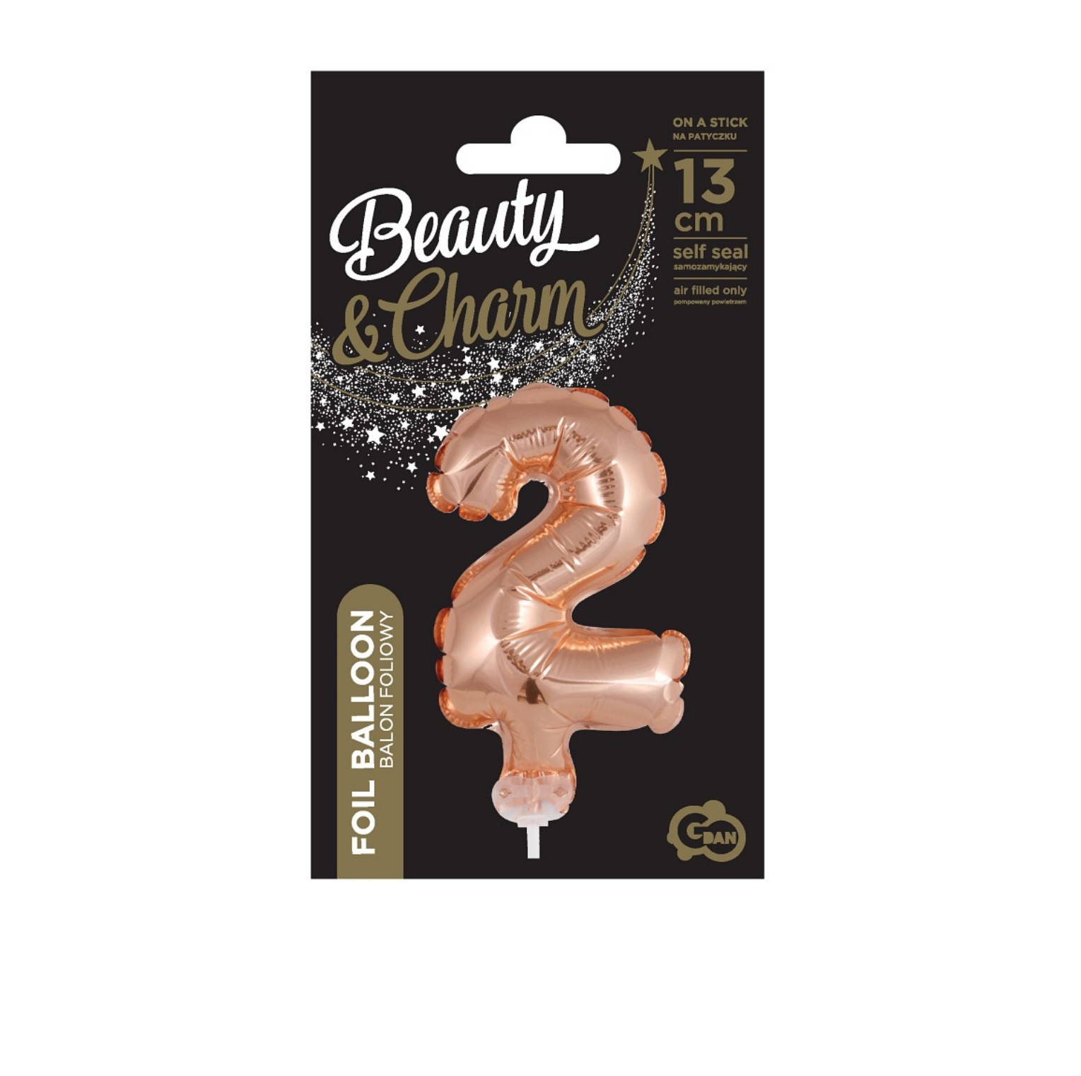 Zahl 2 rosegold Micro – Bild 2