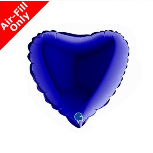 Mini Herz mit Luft 15cm königsblau