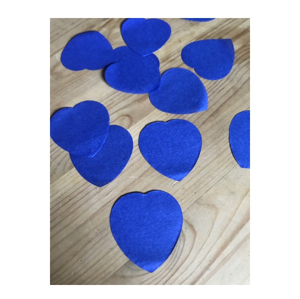Papierkonfetti Herzen blau
