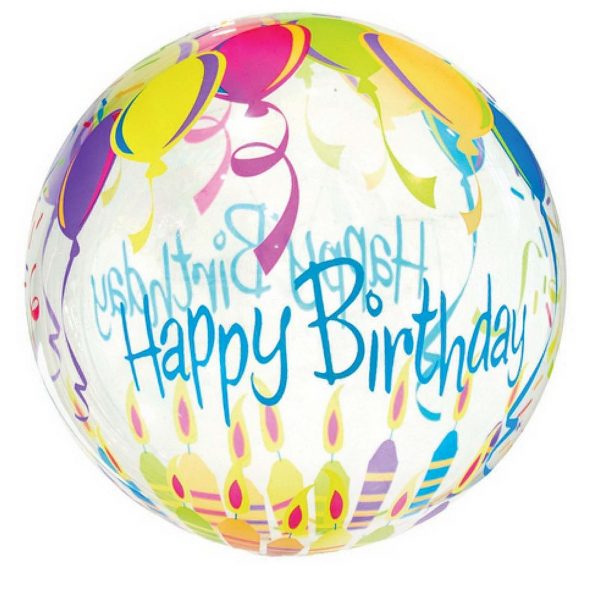 Crystal Happy Birthday mit Helium