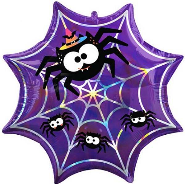 Halloween Spinnennetz holografisch
