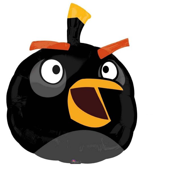 Angry Bird schwarz mit Helium
