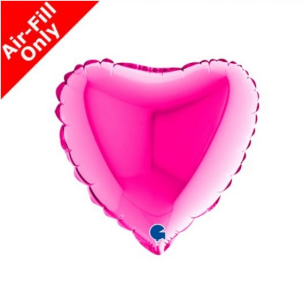 Mini Herz mit Luft 15cm pink