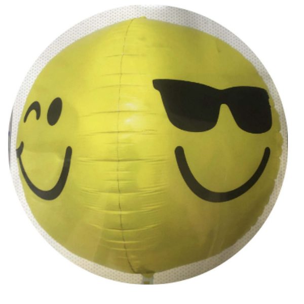 Kugel Emoji Gesicht mit Helium
