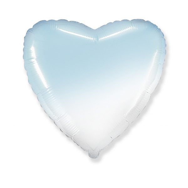 Herz 91cm Farbverlauf blau EU