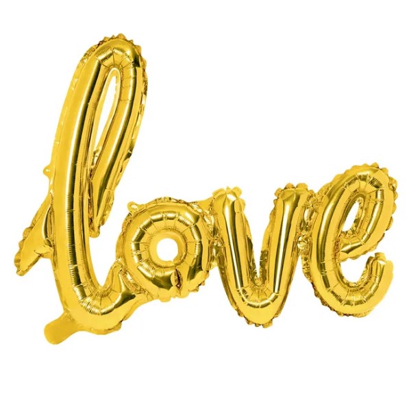 Schriftzug Love gold
