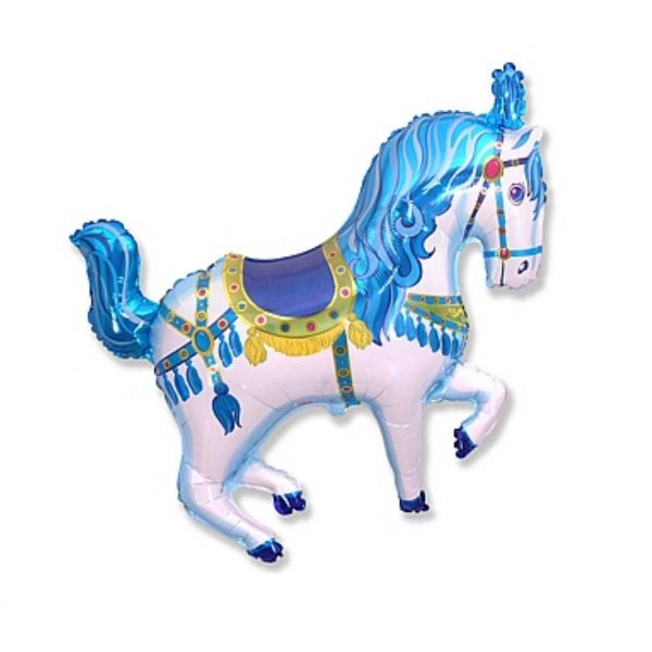 Mini Tier Zirkuspferd blau