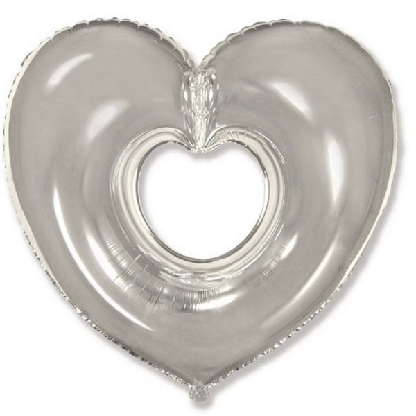 Herz mit Loch Silber XL