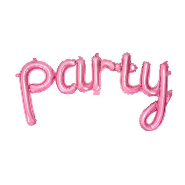 Schriftzug Party Rosa