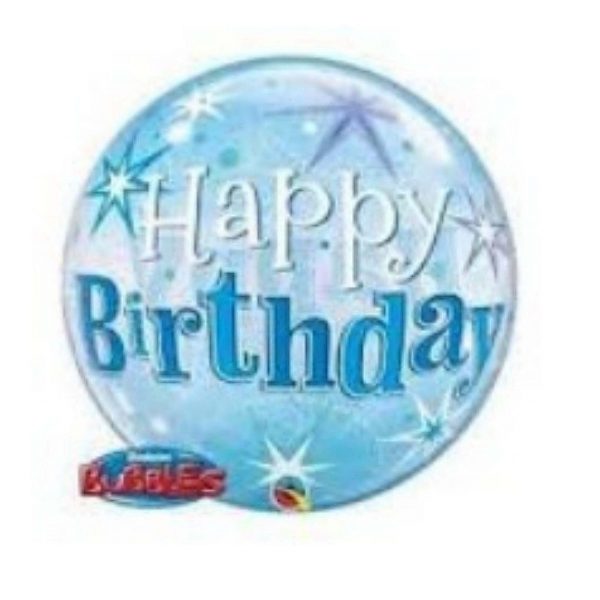 Bubble Happy Birthday Blau