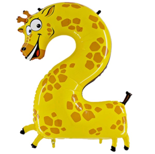 Zahl 2 Giraffe