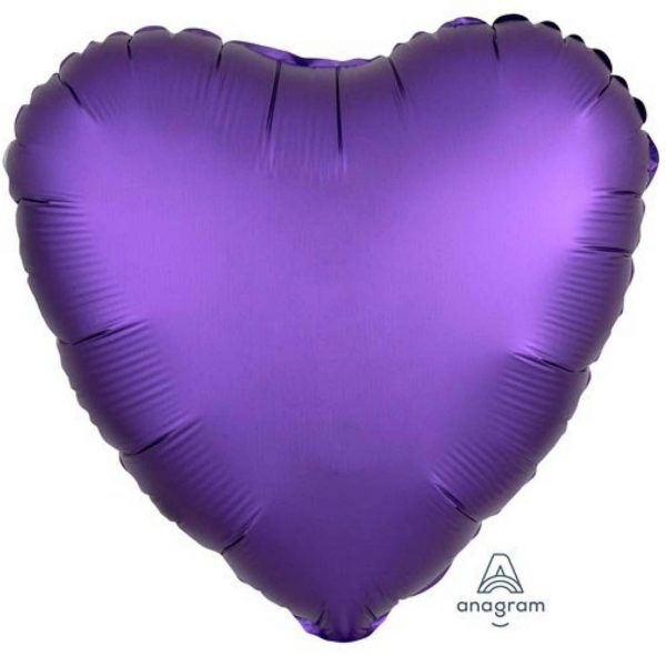 Herz 45cm satin purple royal