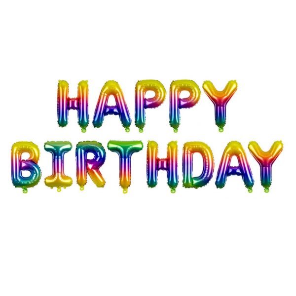 Schriftzug Happy Birthday bunt PartyDeco