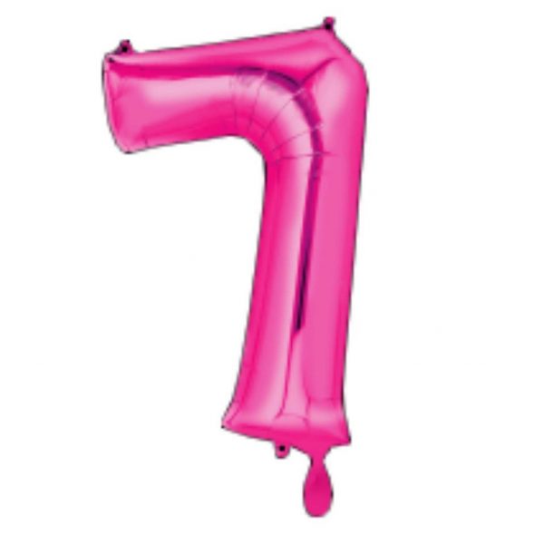 Zahl 7 pink XL