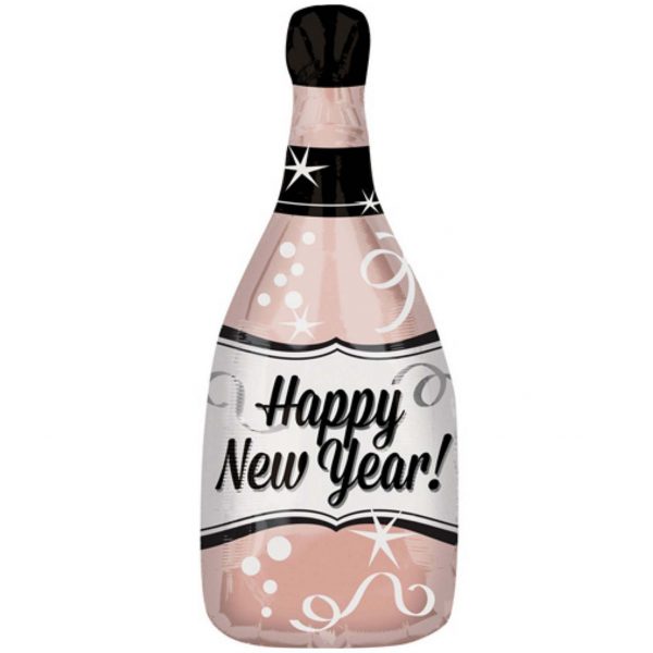 HNY Rosegold Flasche mit Helium