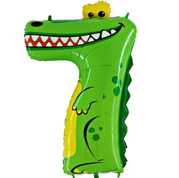 Zahl 7 Krokodil