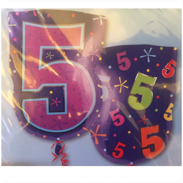 Zahl 5 Form mit Helium