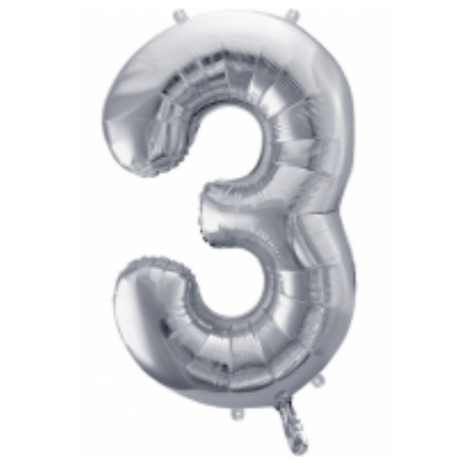 Zahl 3 silber 66cm EU