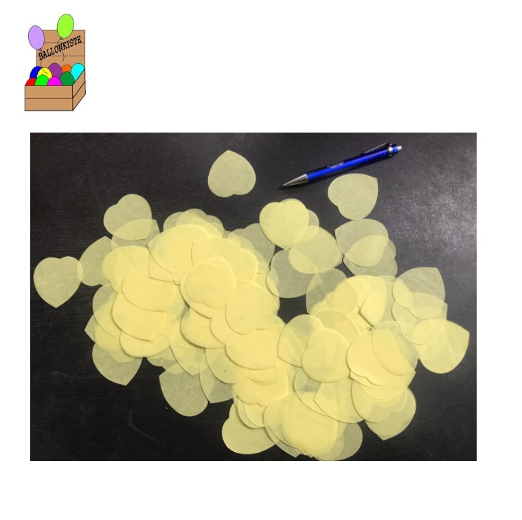 Papierkonfetti Herzen gelb XL – Bild 3