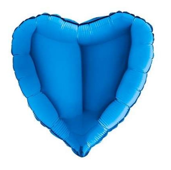Herz 56cm blau EU