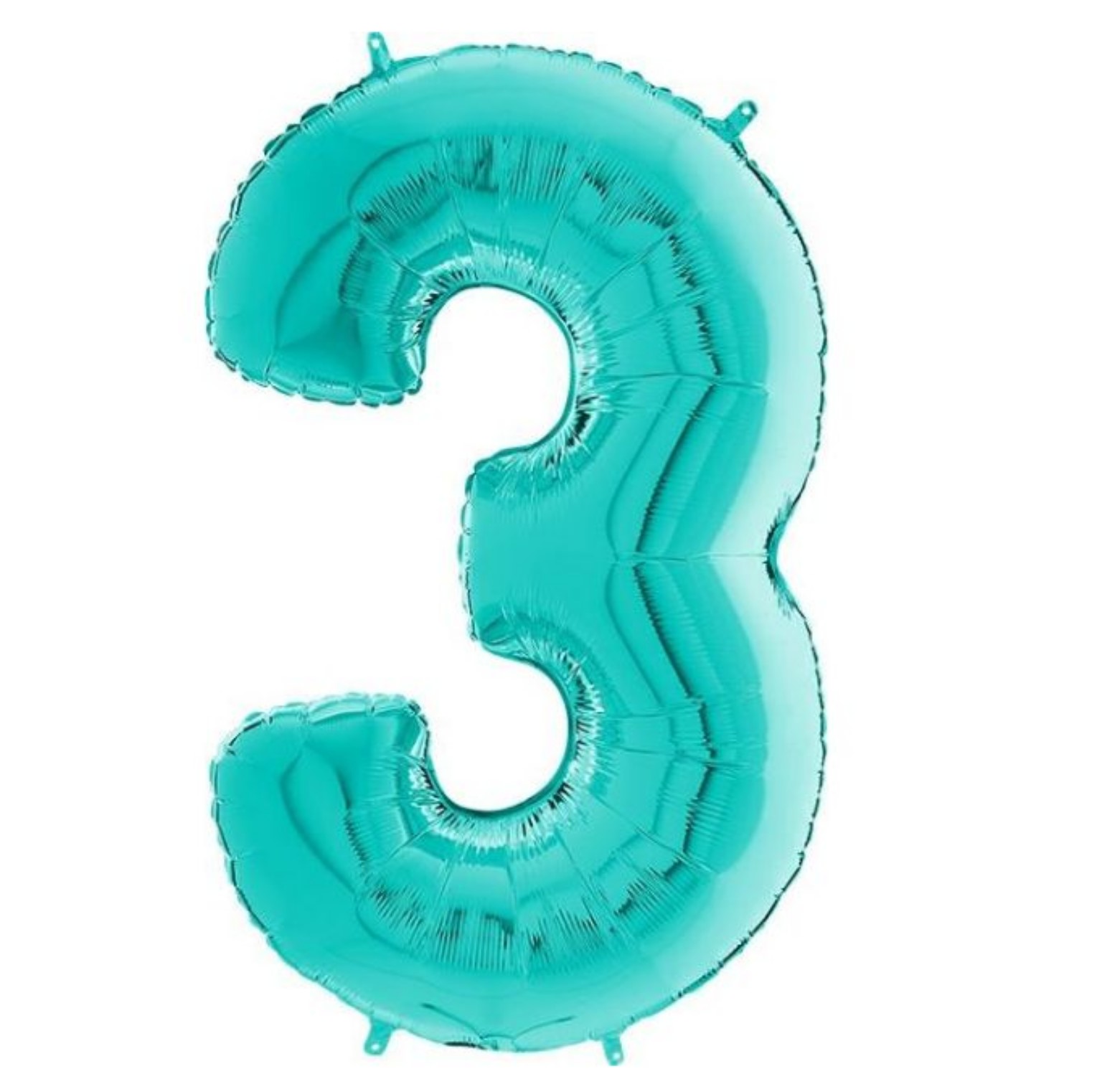 Zahl 3 türkis 66cm EU