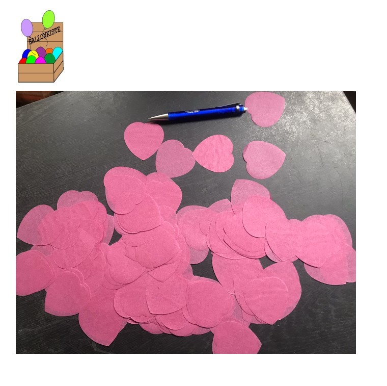 Papierkonfetti Herzen burgund XL – Bild 2