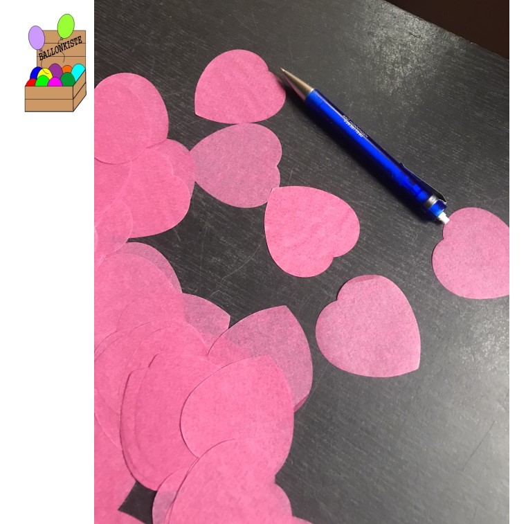 Papierkonfetti Herzen burgund XL – Bild 3