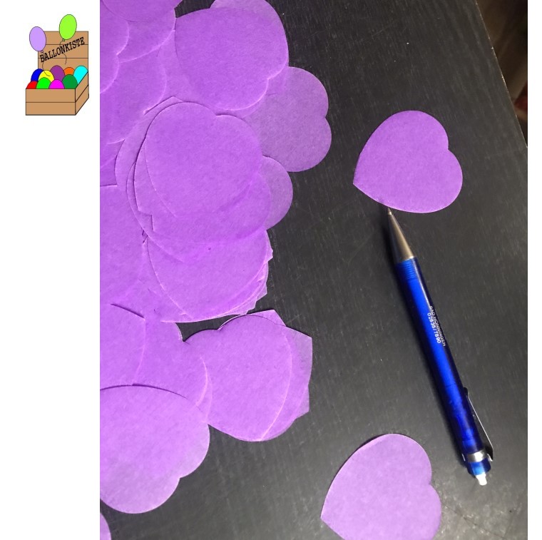 Papierkonfetti Herzen lila XL – Bild 2