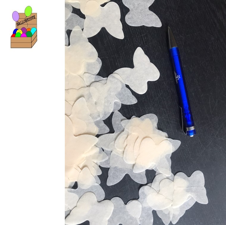 Papierkonfetti Schmetterling elfenbein – Bild 3