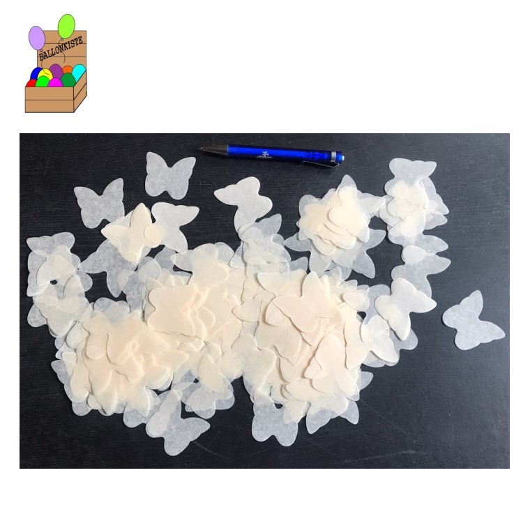 Papierkonfetti Schmetterling elfenbein – Bild 2