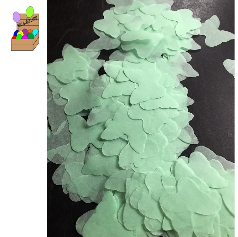 Papierkonfetti Schmetterling mint – Bild 3
