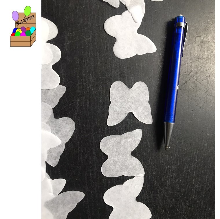 Papierkonfetti Schmetterling weiß – Bild 2
