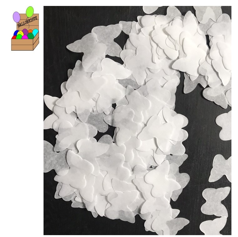 Papierkonfetti Schmetterling weiß – Bild 3